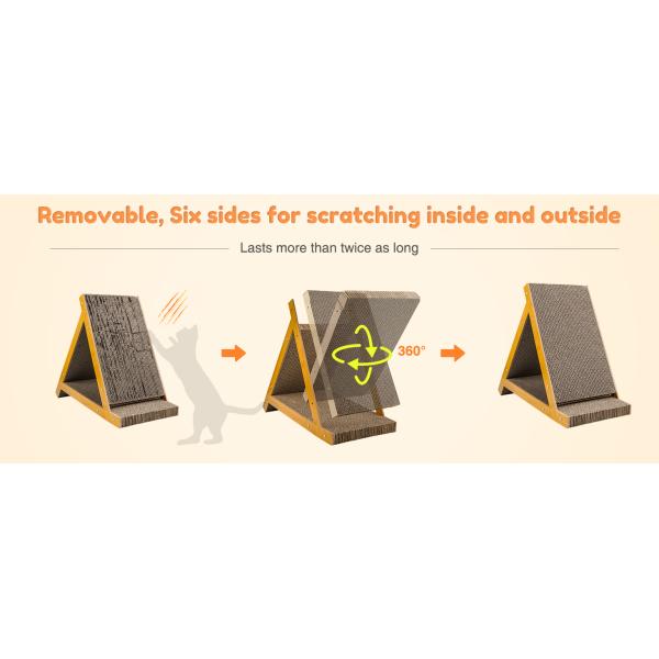 MEOW LOVE Luxury Retro Style Cat Scratch Board Sustainable Corrugated Paper Pet Bed for Small Animals Comfortable Modern Sofa