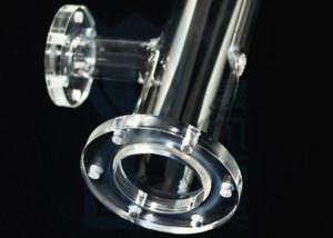 Wholesale Solar Reactor Fused Quartz Glass Tube Heat Resistant With Flange from china suppliers