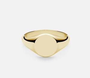 Wholesale 18K Gold Plated Customized Engrave Signet 925 Sterling Silver Unisex Fine Jewelry Rings from china suppliers