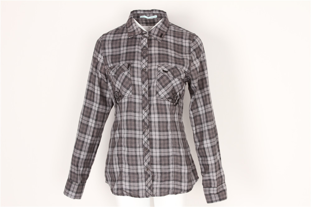 Ladies Casual Plaid Shirts / Woman'S Casual Shirts / New Fashion Cheap Shirts