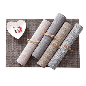 Wholesale Customized Logo Acceptable Square Plastic Washable PVC Placemats for Table Decoration from china suppliers
