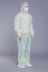 Wholesale Yellow PP SMS SF Disposable Coveralls With Hood from china suppliers