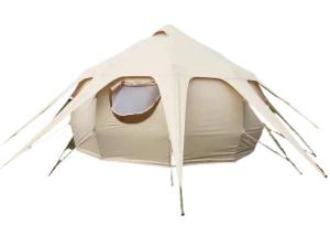 Wholesale Waterproof 3000MM Coated 285G Beige Color Cotton Outdoor Lotus Camping Tents 5*5*3M from china suppliers