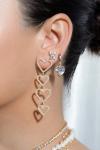 Classic Style 925 Sterling Silver Gold Plated Cubic Zirconia Butterfly Stud