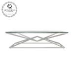 Glass Top 200x45x45cm Stainless Steel TV Stand For Living Home