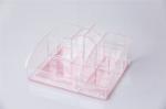 OEM Aesthetic Desk Organizer , Clear PS Plastic Makeup Organizer Box