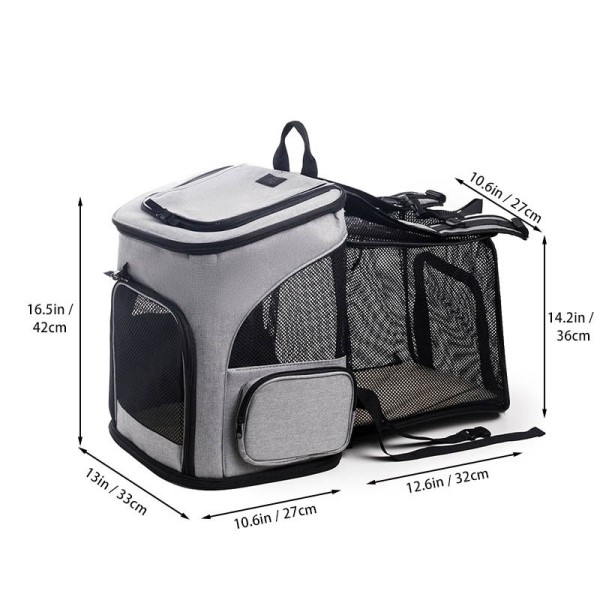 Pet Backpack Carrier Wholesale, Water Resistant Hiking Pet Backpack With Side Pockets, Bulk Supply