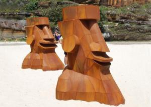 Wholesale Western Style Corten Steel Metal Garden Figures Sculpture 150cm Height from china suppliers