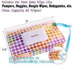 reusable baby tissue pouch plastic EVA travel wet wipe container bag, UV Printed