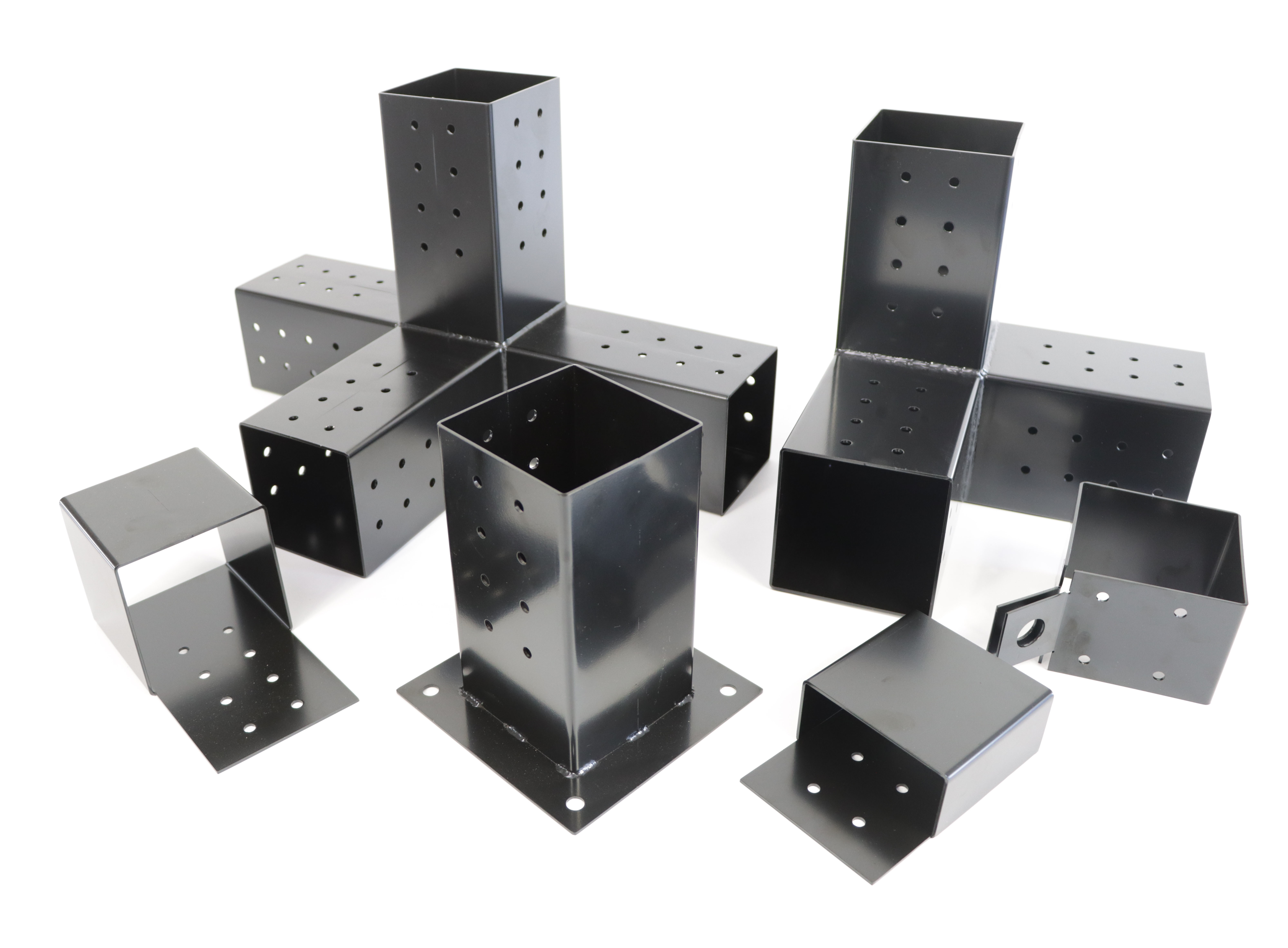 Black Powder Coated Pergola Brackets for Walls
