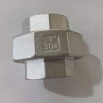 ASME B1.20.1 Stainless Steel Threaded Union , Cast Conical Pipe Union Joint F/F
