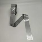 Silver Twill Stripes Reflective Heat Transfer Film Self Adhesive For Clothing