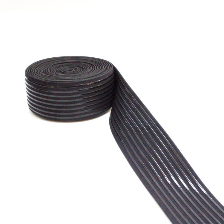 Black Nylon Cycling Silicone Gripper Elastic For Garment