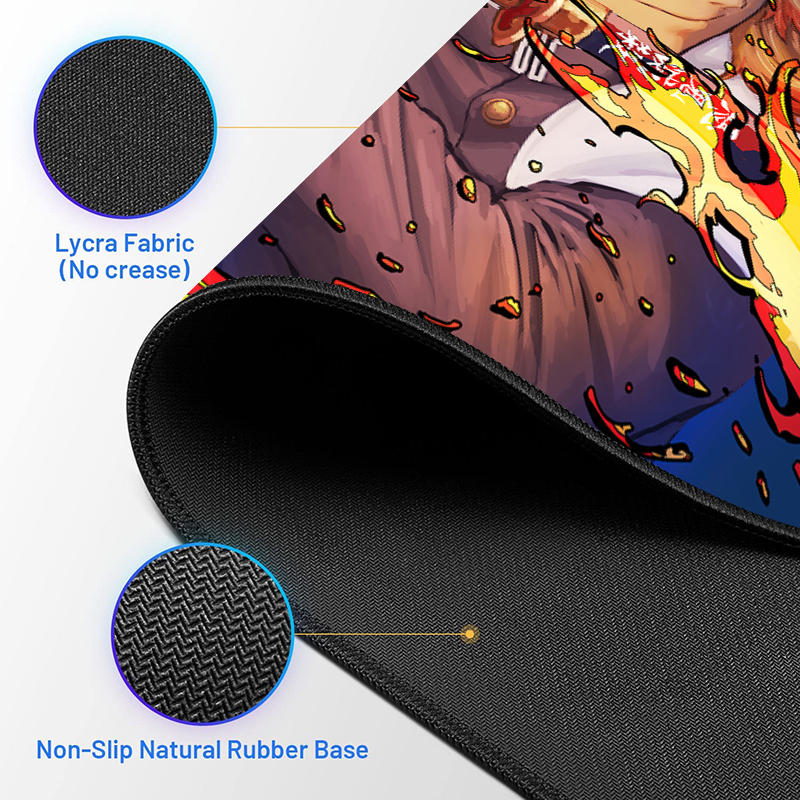 Professional Game Player Mouse Pad with Smooth Polyester Fabric Surface and Custom Logo