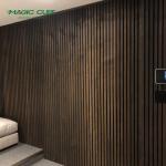 Living Room Soundproofing Akupanel Wooden Slat Acoustic Panels with Coating