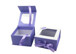 Wholesale Cream Packing Magnetic Flap Box With PVC Window , Snap Shut Boxes Fashion from china suppliers