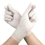 Milky White Sterile Latex Surgical Gloves Powder Free 6.5 Inch