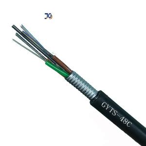 Wholesale outdoor singlemode 12/24/48/96c overhead arerial GYTS Fiber Optic Cable from china suppliers