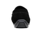 Summer Suede Loafers Mens Leather Moccasins Shoes , Mens Black Slip On Dress