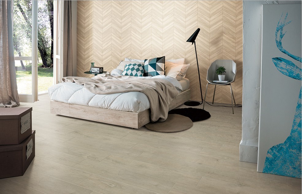 200x1200 mm Wood Finish Floor Tiles Elevation beige Outdoor Water Resistant Wood Flooring Porcelain Tile