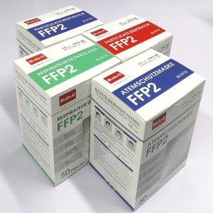 Wholesale FFP2 Face Mask Respirator In French , Spanish , German Packing , CE 0370 , FFP2 Protective Mask , Black White from china suppliers