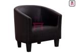 Leather / Fabric Upholstered Restaurant Booth Sofa High Density Foam For