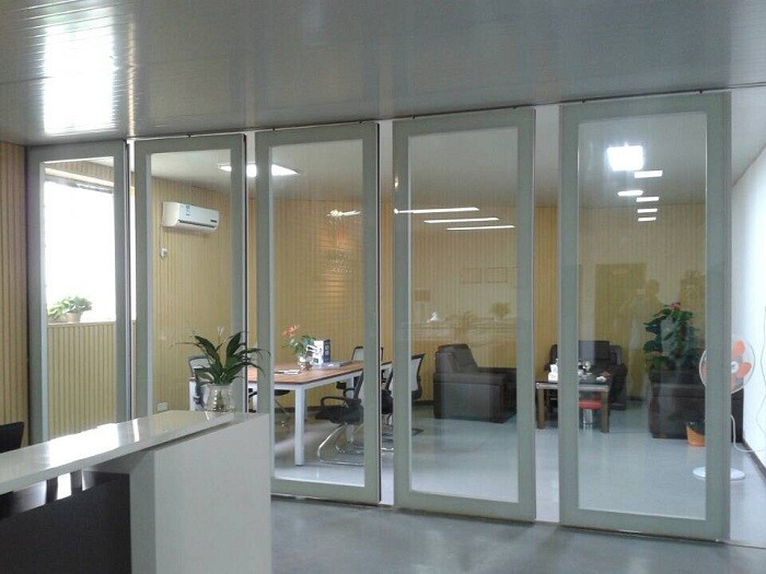 12 mm Thickness Transparent Glass Sliding Partition Walls For Conference Room