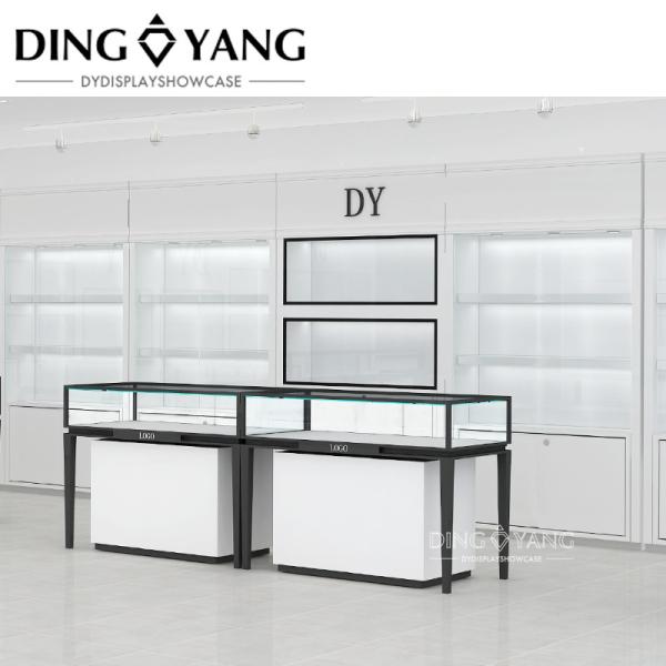 Custom Modern Fashion Style Black White Jewellery Showcase Cabinets No