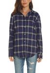 Womens Plaid Button Down Shirt Long Sleeve Flannel Classic Casual Blouse
