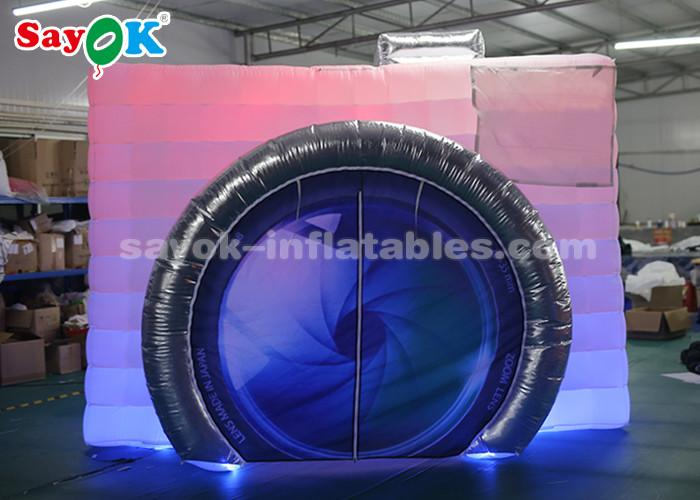 Portable Photo Booth Inflatable Photo Studio Lightweight Inflatable Photo Booth Double LED Strips For Trade Show