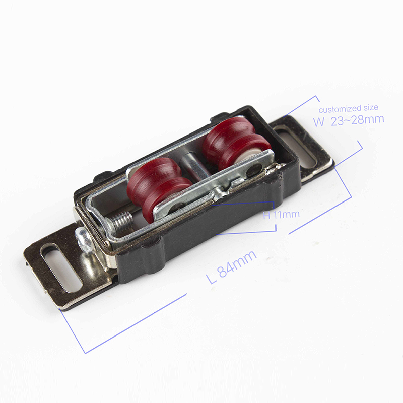 Double Pulley Sliding Gate Door Roller 23mm Adjustable for Aluminum Profile 84mm Length