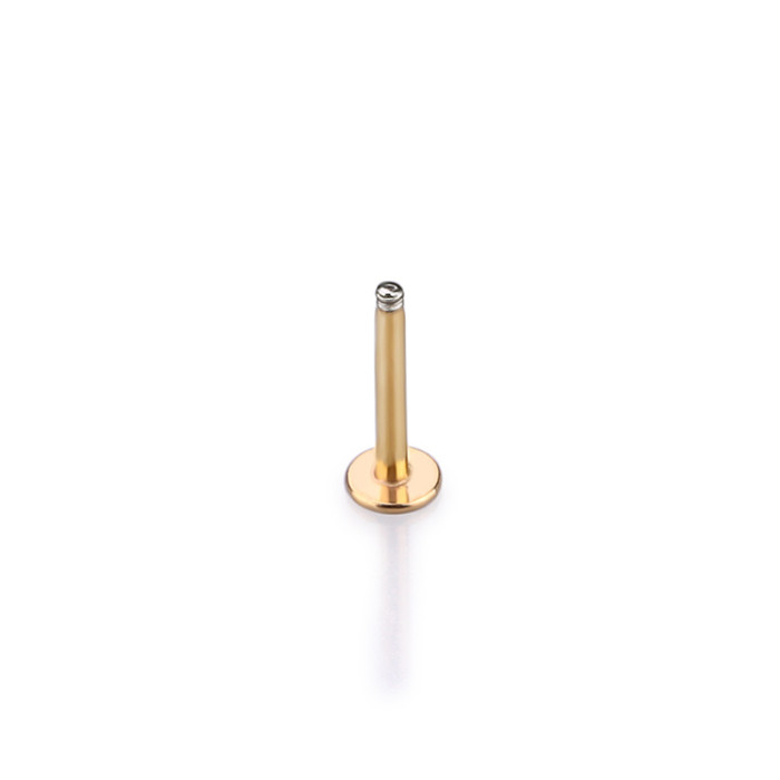 316L surgical stainless steel internally thread piercing labret ring
