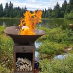 Outdoor 1200mm Diameter Cooking Plate Steel BBQ Grill Easy To Clean Corten Steel