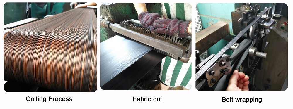 Type 3V 5V 8V Industrial Wrapped Rubber V Belt for Machine Polyester Cotton Canvas