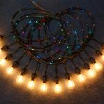 48ft S14 String Light 15PCS E27 LED Retro Edison Filament Bulb Outdoor Street