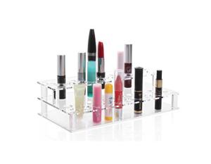 Wholesale Acrylic Pen Rack Square Two Layers Lipstick Display Cosmetics Stand Cosmetic Display from china suppliers