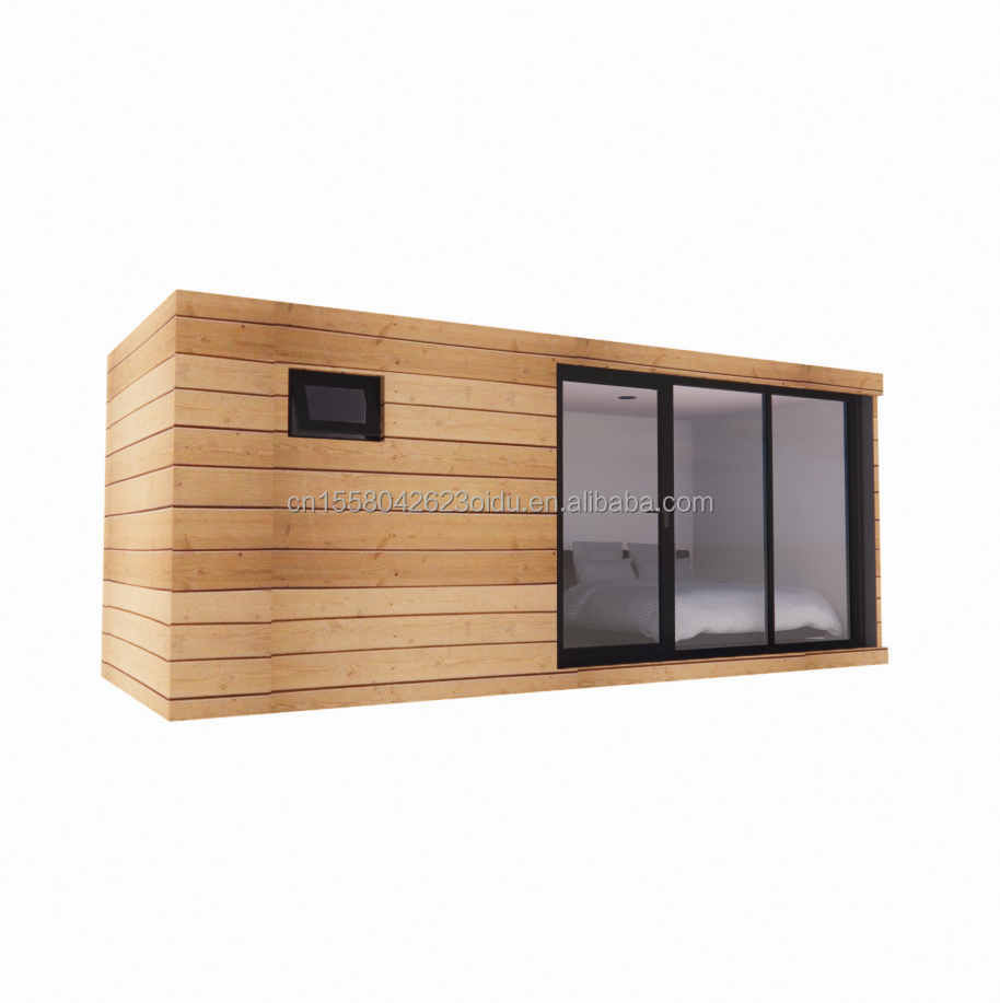20ft Prefabricated Wooden House Steel Frame Tiny Home for Forest Residential Container Mobile Prefabricated Houses Sale