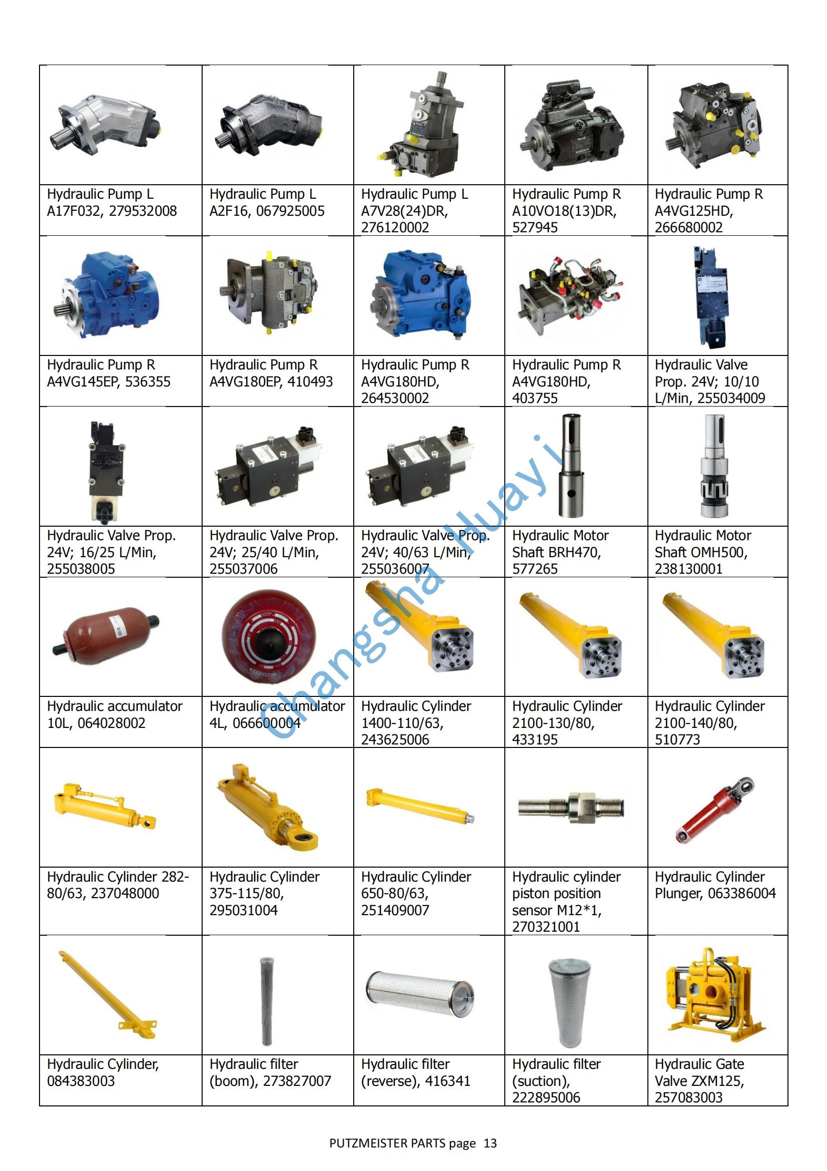 290243004 DM1345 Hydralic pump 11CM3 in stock for Putzmeister concrete pump truck accessories