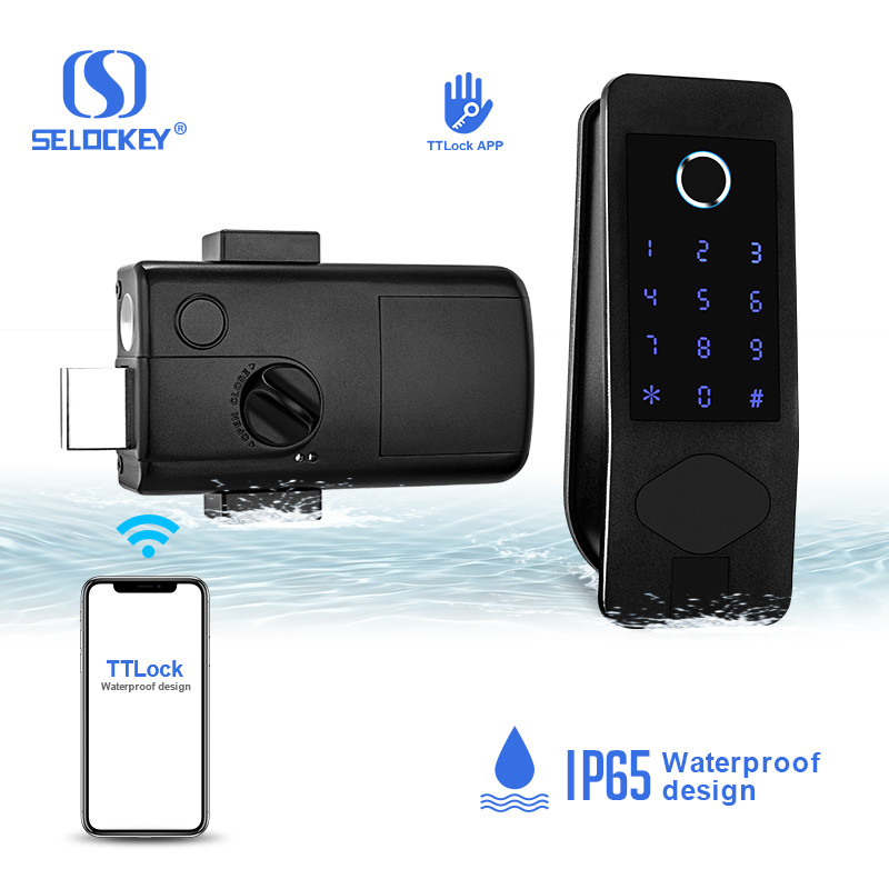 Bluetooth APP WIFI Fingerprint Rim Night Latch Locks