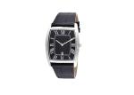 Square Quartz Stainless Steel Watch Japan Movement With Calendar Genuine Leather