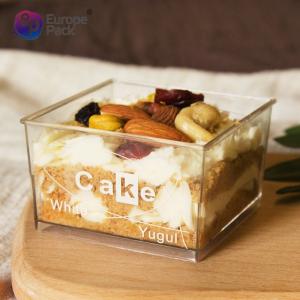 Wholesale Popular disposable ps 140ml square acrylic dessert cups clear plastic from china suppliers
