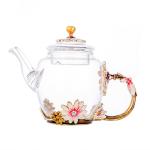 450ml Colour Enamel Glass Teapot Home Decorations Crafts Modern Style