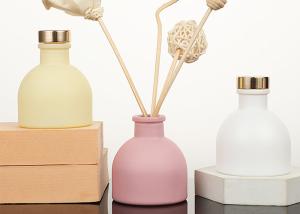 Wholesale Popular Round Pink White Glass Diffuser Bottle 50ml 7cm Height from china suppliers