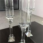 Hot ! 3 piece set tall crystal Hurricane candle holder for wedding table