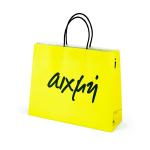 Private logo custom gold printing gift bag white kraft paper material