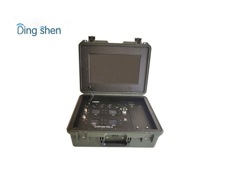 Briefcase Portable COFDM Radios 4 Channel Wireless Hd Receiver With Remote Control