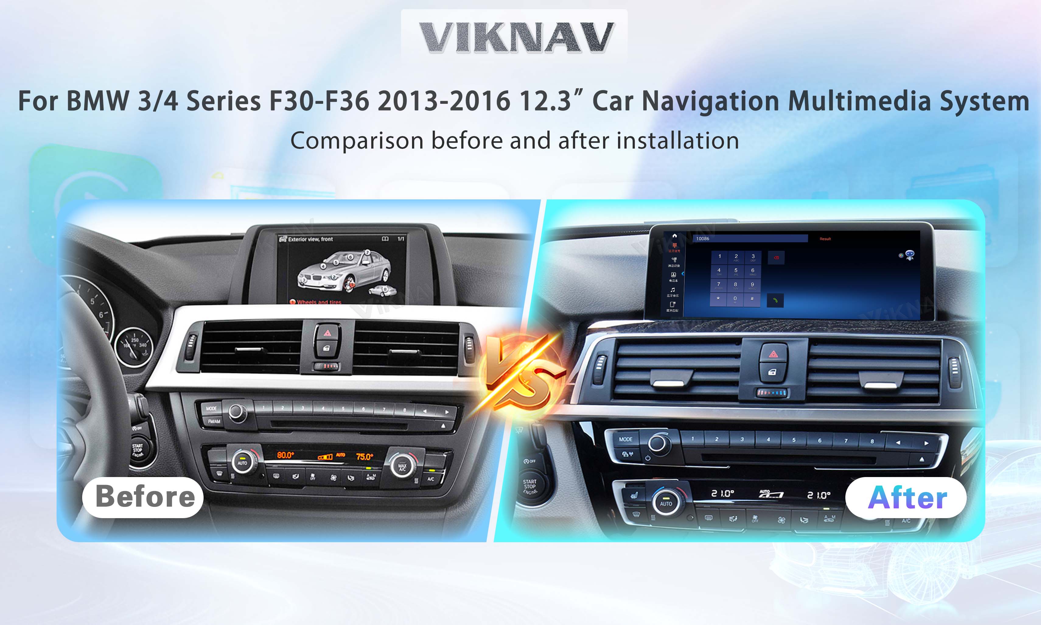 BMW F30 F31 F32 F33 F34 F35 F36 2013-16 GPS Aftermarket Touch Screen Radio Navigation System