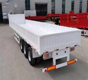 Wholesale 1310mm Wheel Base 7.5t Grade Drop Side Semi Trailer for Heavy Bulk Cargo Transport from china suppliers