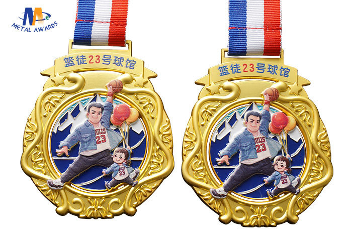 Zinc Alloy 76.2*3mm Youth Basketball Medals