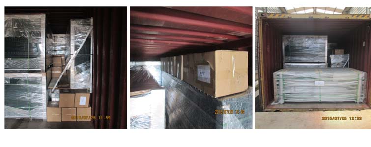 1830mm x 2500mm V curved Mesh Fence Panels Mesh Opening : 55mm x 200mm